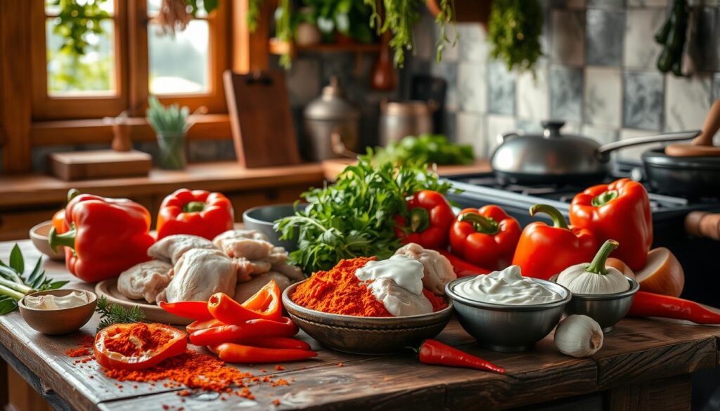 Authentic Hungarian Chicken Paprikash Preparation