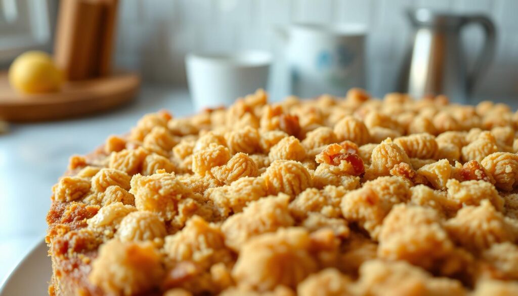 Coffee Cake Crumble Topping Technique