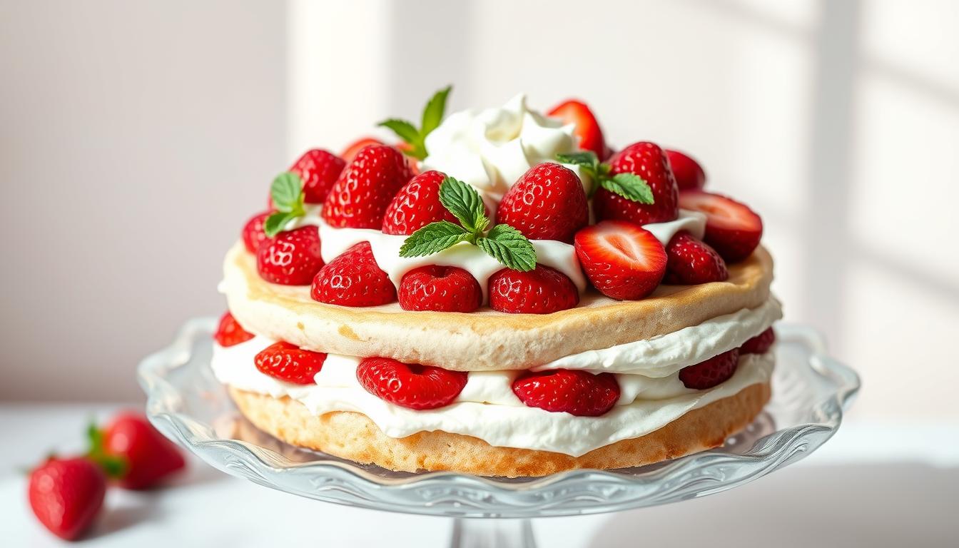 strawberry angel food cake